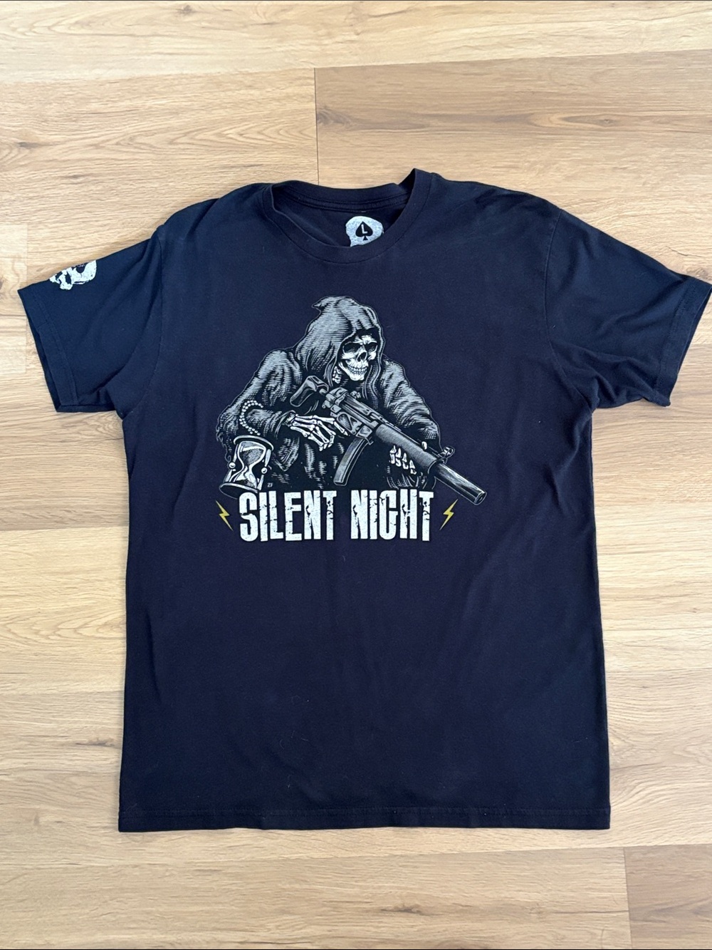 Wash With Souls Silent Night Graphic Tee - Black Size Large